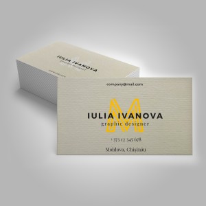 Cărți de vizită pe carton decorativ